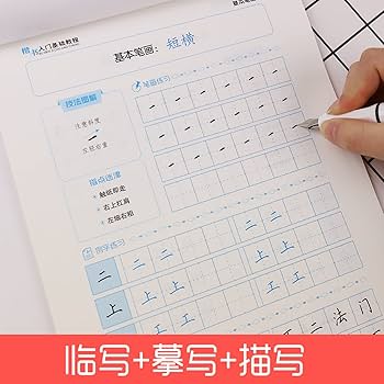 Amazon.com: 墨点楷书入门基础训练笔画笔顺字帖成年硬笔书法教程荆霄鹏